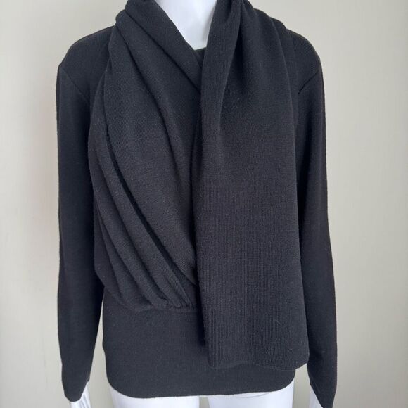 VTG Cache Made In Italy Merino Wool Long Wrap Sweater Size M - Picture 5 of 10